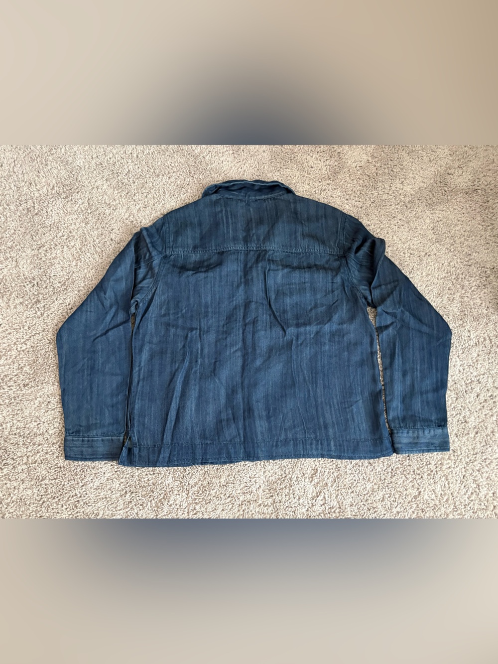 Thread & Supply Dark Blue Denim Jacket - Button-Front Jean Jacket - Picture 2 of 8